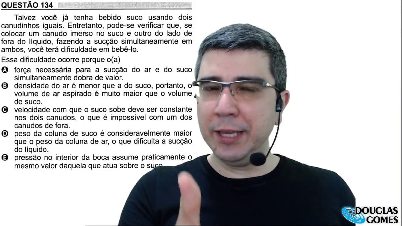 Thumbnail: ENEM 2018 Azul Natureza Questão 134