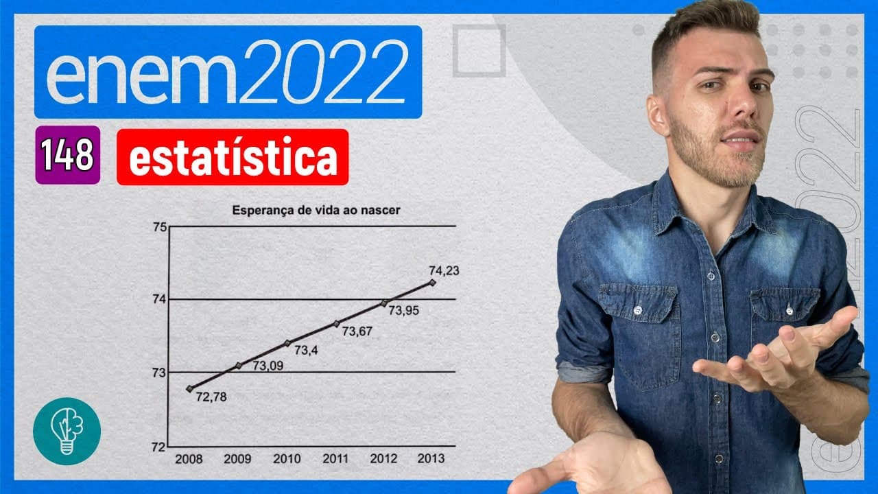 Thumbnail: ENEM 2022 - Q148 - A esperança de vida ao nascer é o número médio de anos que um...- ESTATÍSTICA