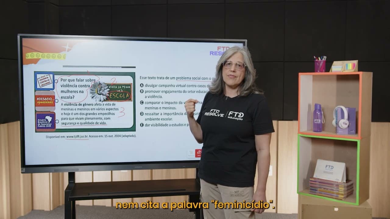 Thumbnail: Enem 2025 - Por que falar sobre violência contra mulheres