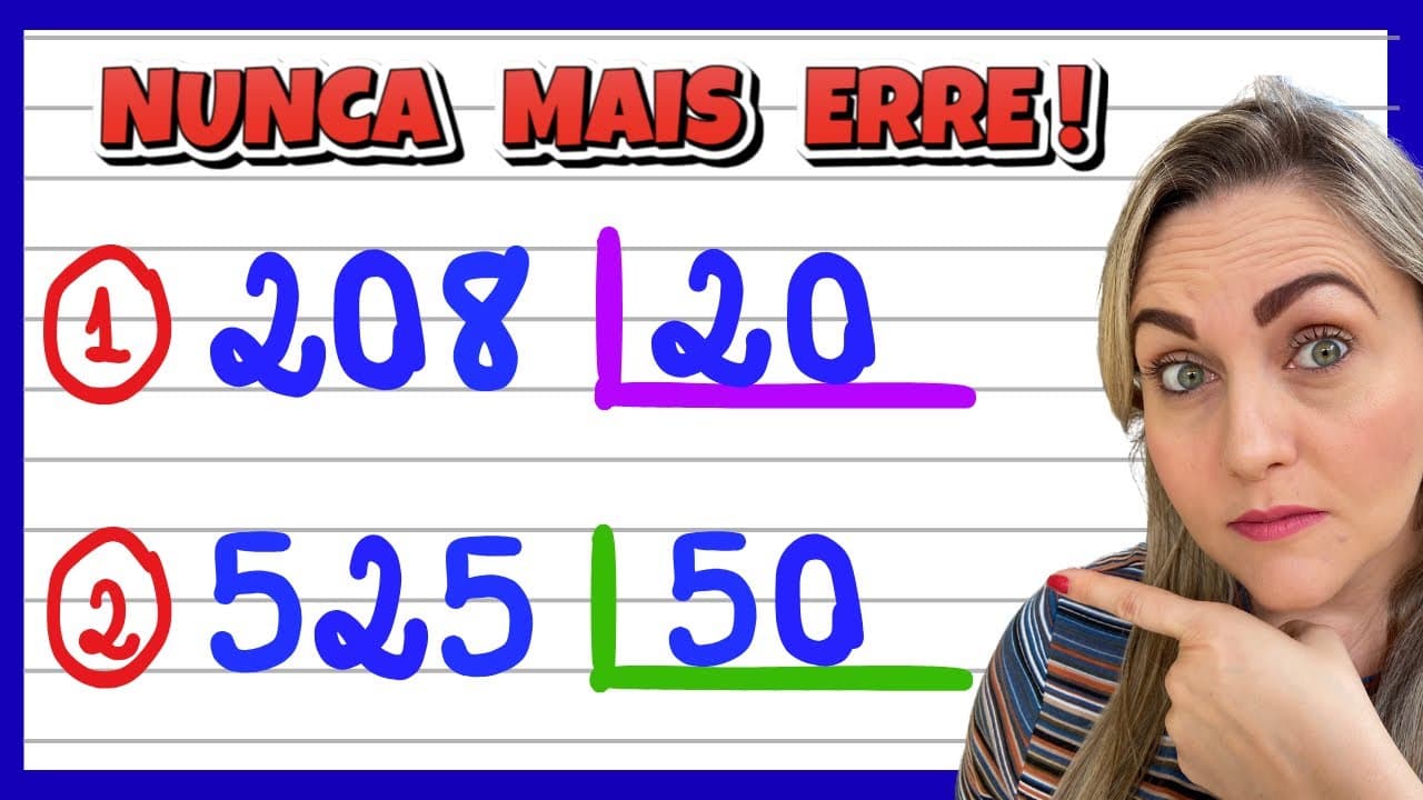 Thumbnail: NUNCA MAIS ERRE DIVISÃO!! EXPLICAÇÃO PARA VOCÊ APRENDER MATEMÁTICA AGORA!