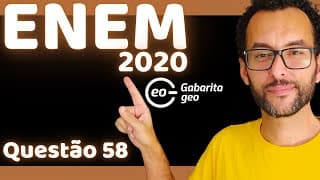 ✅ QUESTÃO 58 (PROVA AZUL) CIÊNCIAS HUMANAS | ENEM 2020: URBANIZAÇÃO|