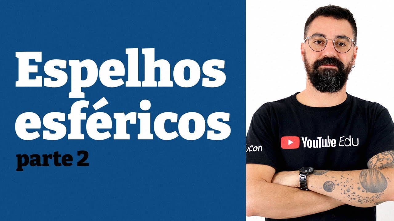 Thumbnail: Espelhos esféricos: côncavos e convexos - Parte 2 - Aula 5 - Física Ótica - Prof. Henrique