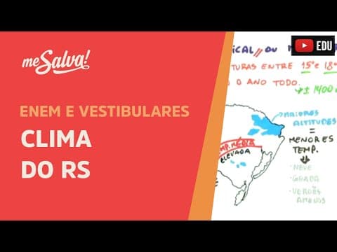 Thumbnail da aula: Clima do RS - Geografia UFRGS - Me Salva!
