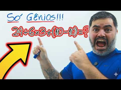 Thumbnail da aula: SÓ GÊNIOS CONSEGUEM RESOLVER essa Expressão Numérica Bugante! Aprenda a calcular em 3 segundos!