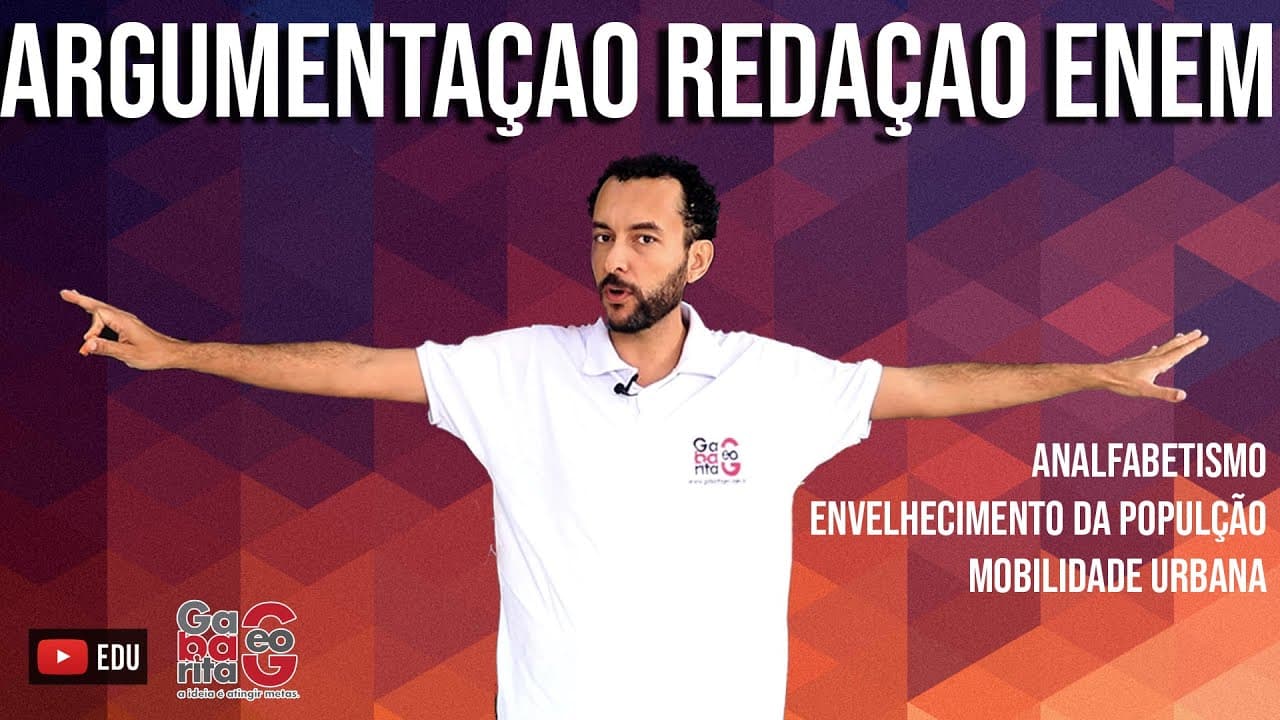 Thumbnail: TEMAS PARA REDAÇÃO DO ENEM 2020|ANALFABETISMO | ENVELHECIMENTO DA POPULAÇÃO| MOBILIDADE URBANA|