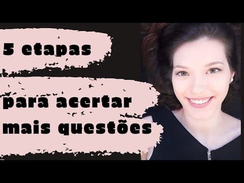 Thumbnail da aula: As 5 ETAPAS para acertar mais QUESTÕES no ENEM