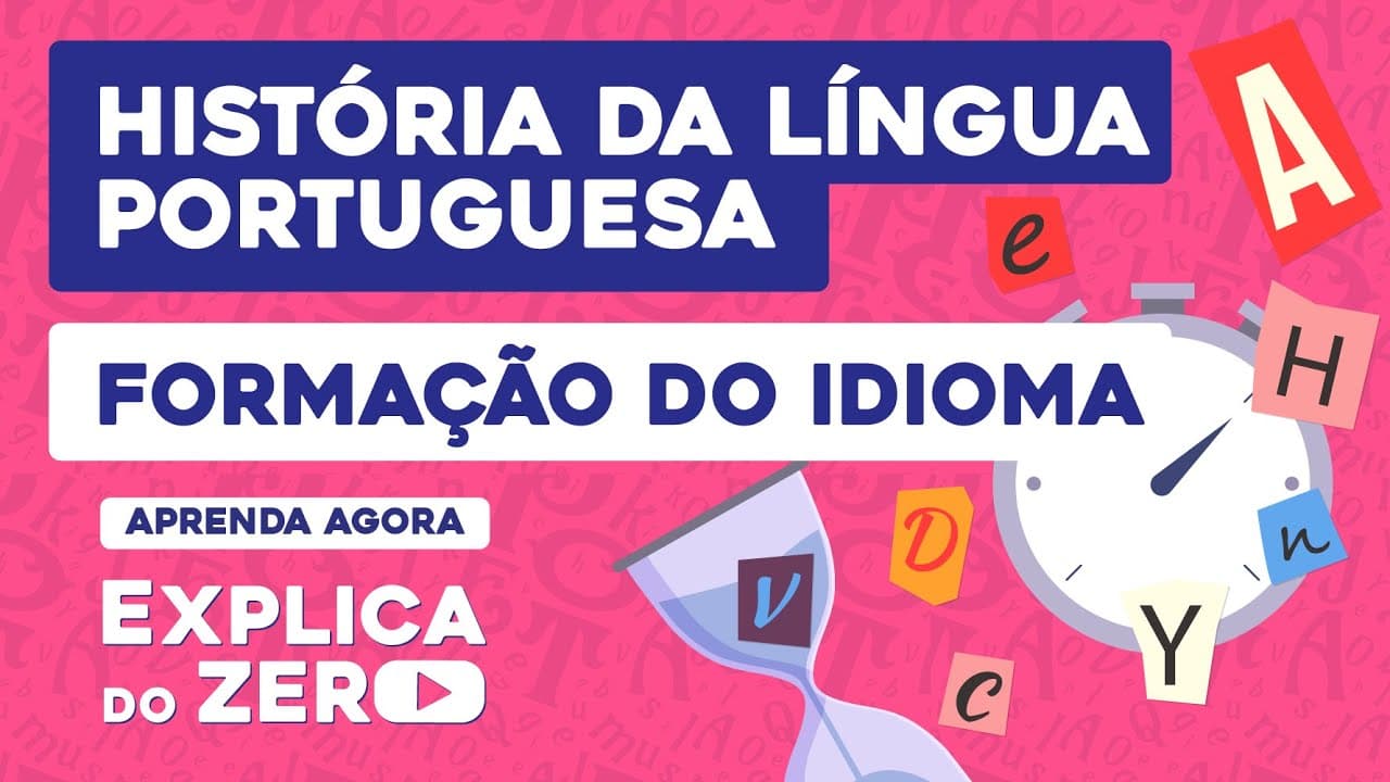 Thumbnail: HISTÓRIA DA LÍNGUA PORTUGUESA: formação do idioma | Português | Explica do Zero |  Fernanda Souza