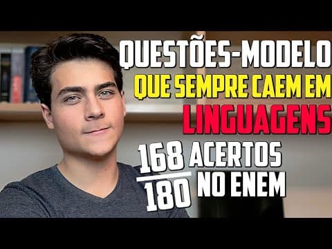 Thumbnail da aula: QUESTÕES que SEMPRE CAEM em LINGUAGENS no Enem - ACERTE 40+ COM QUESTÕES-MODELO