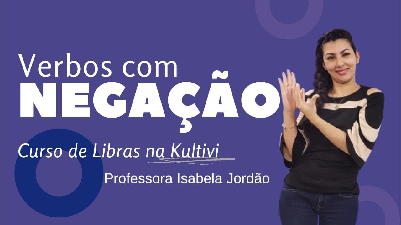 Thumbnail: Verbos com Negação | Libras | Aula #51