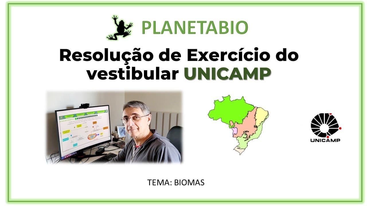 Thumbnail: Resolução de exercício de Biologia (biomas) do Vestibular UNICAMP 2022