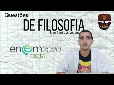Thumbnail da aula: Questões de Filosofia do Enem 2020 - Digital