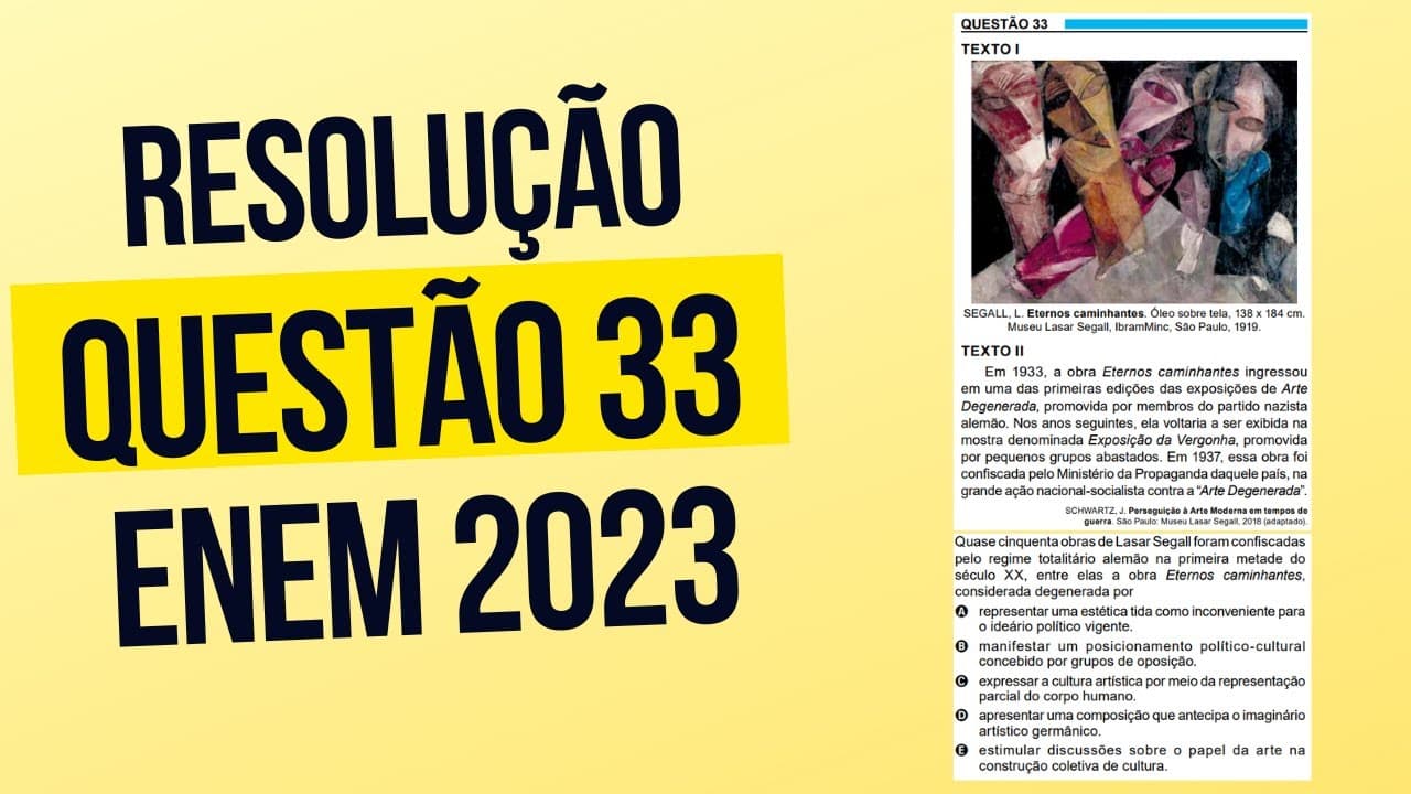 Thumbnail: Resolução questão 33 (PROVA AZUL) | Linguagens ENEM 2023