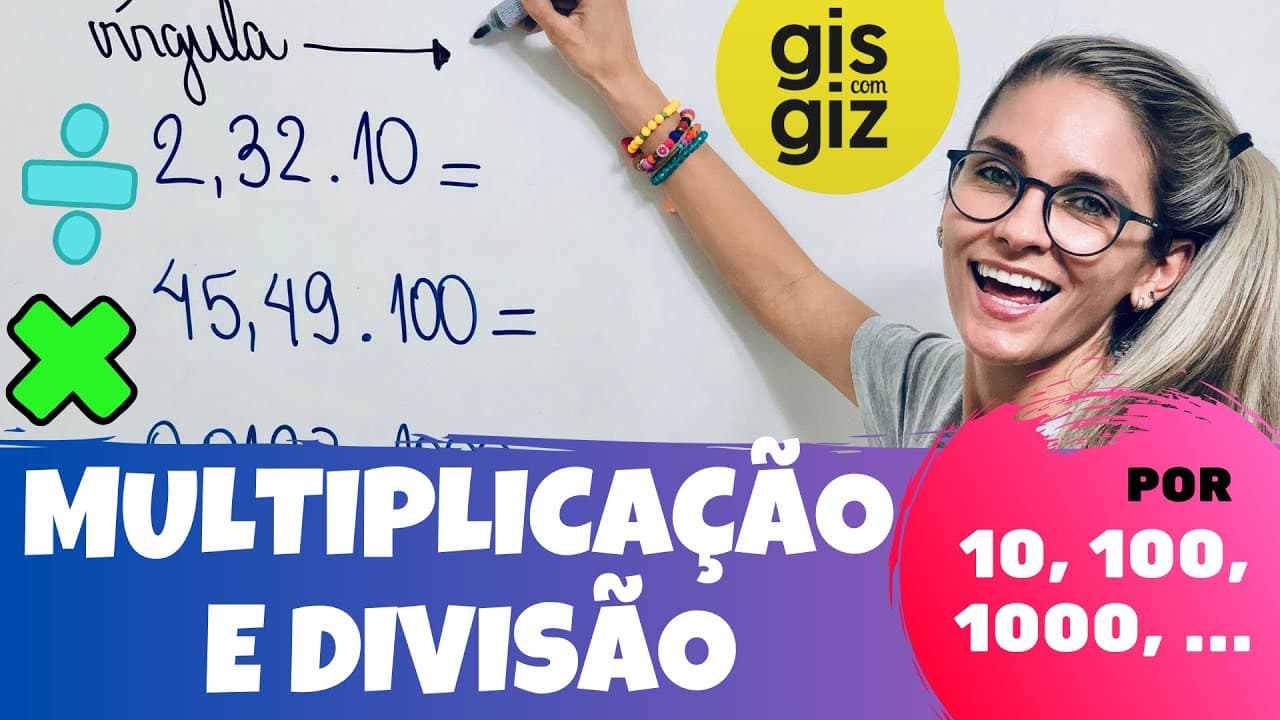 Thumbnail: Multiplicação e divisão de números decimais por 10, 100, 1000, ... | Potências de base 10