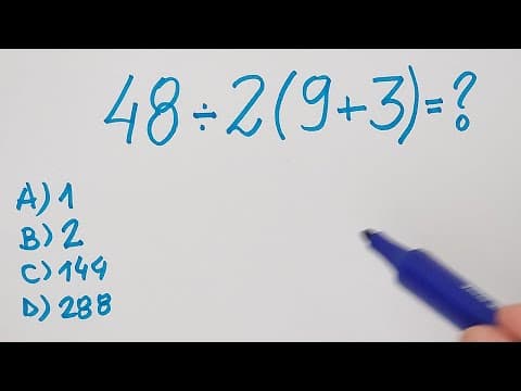 Thumbnail da aula: 🔥 HELP MATEMÁTICA BÁSICA | Expressão Bugante 24:2(9+3) Tente resolver!