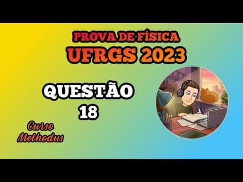 Thumbnail da aula: 18 de 2023  da prova de física da UFRGS - Um bloco de 6 kg desliza sem atrito