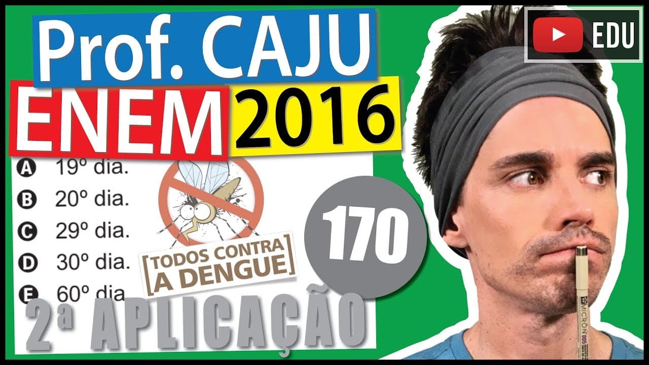 Thumbnail: [ENEM 2016 2Ap] 170 📓 FUNÇÃO DO 2º GRAU Para evitar uma epidemia, a Secretaria de Saúde de uma