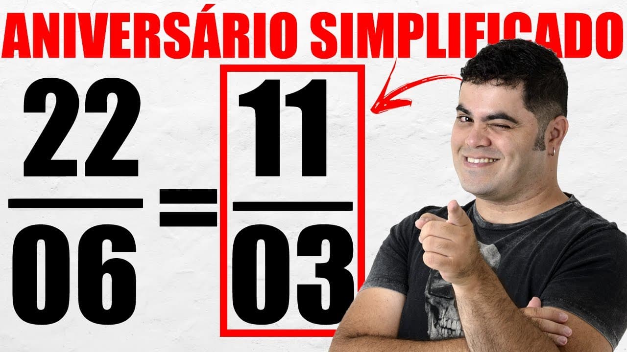 Thumbnail: 🔥 COMO SIMPLIFICAR FRAÇÕES para Fazer Mais Aniversários no Ano? 🎈🎂 Quantos Aniversários Você Faz?