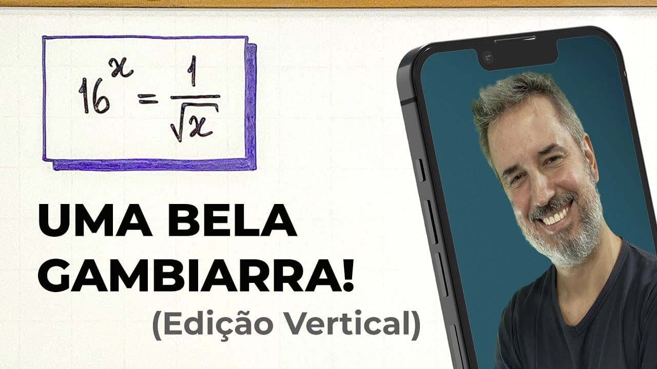 Thumbnail: GAMBIARRA resolve equação com X na base e no expoente! 😮 [Vertical]