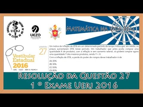 Thumbnail da aula: Resolução Questão 27 - 1º Exame de Qualificação Uerj 2016