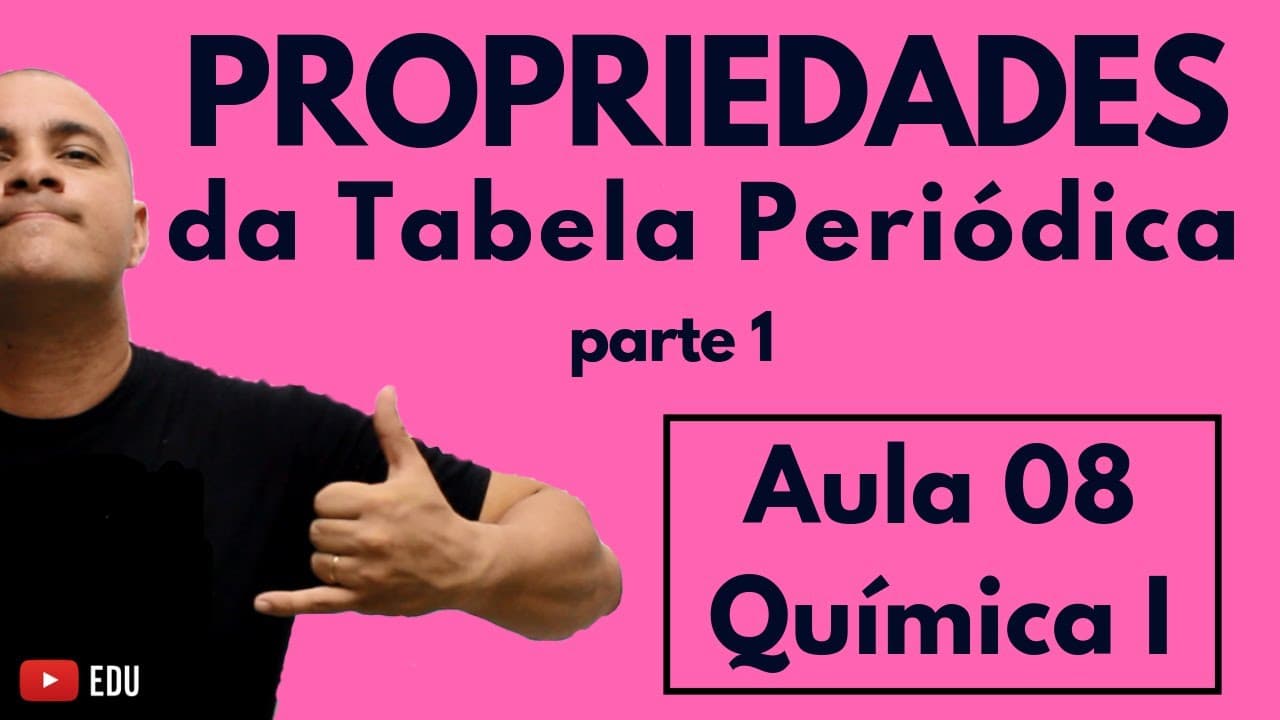Thumbnail: TABELA PERIÓDICA: Divisões, Características, Famílias, RAIO ATÔMICO e IÔNICO |Aula 08 (Química I)