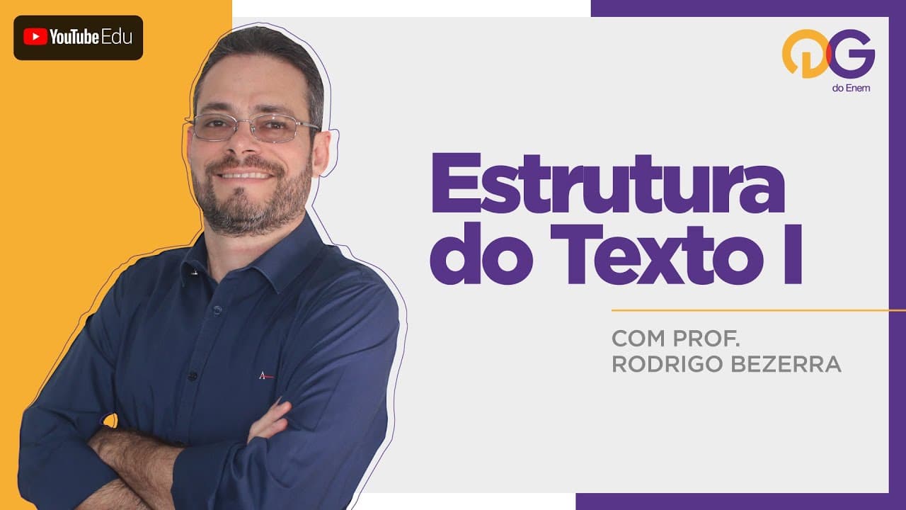 Thumbnail: Estrutura do Texto I - Linguagens com o Prof. Rodrigo Bezerra