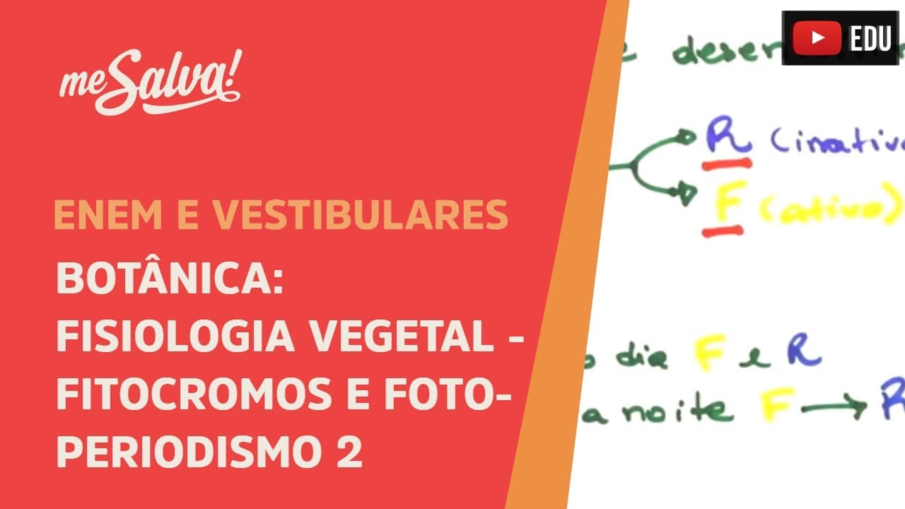 Thumbnail: Me Salva! BOT35 - Botânica - Fisiologia vegetal: fitocromos e fotoperiodismo II
