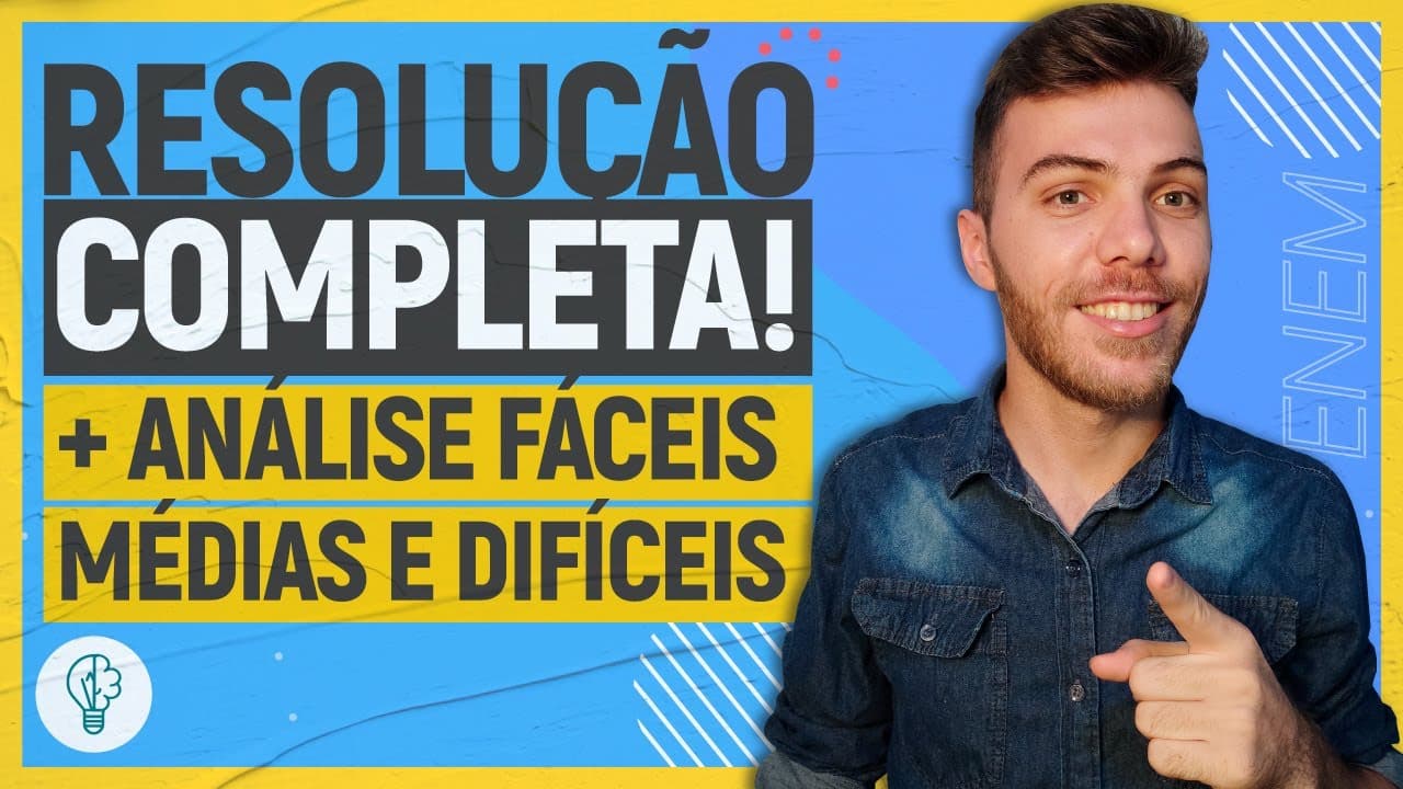 Thumbnail: #ENEM 2021: MATEMÁTICA, RESOLUÇÃO COMPLETA | ANÁLISE FÁCIL, MÉDIA E DIFÍCIL