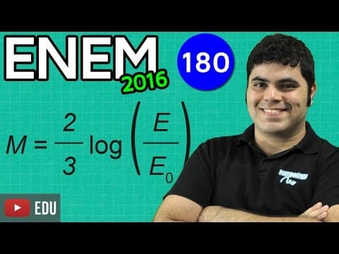 Thumbnail da aula: ENEM 2016 Matemática #45 - Definição de Logaritmo (questão difícil)
