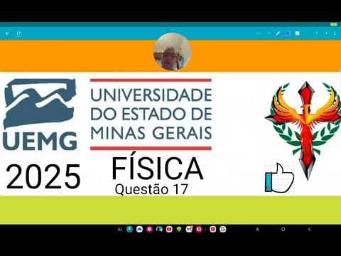 Thumbnail da aula: UEMG 2025 FÍSICA questão 17,Durante uma tempestade, ocorrem na atmosfera fenômenos elétricos