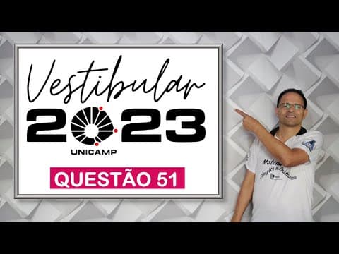 Thumbnail da aula: CORREÇÃO DA PROVA DA UNICAMP 2023, Questão 51(FUNÇÃO INVERSA).