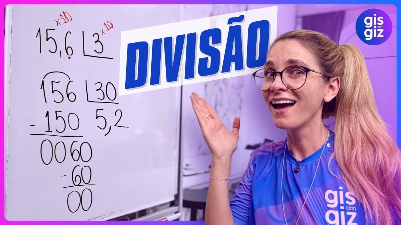 Thumbnail: DIVISÃO NÚMERO COM VÍRGULA POR NÚMERO INTEIRO 📝🚀