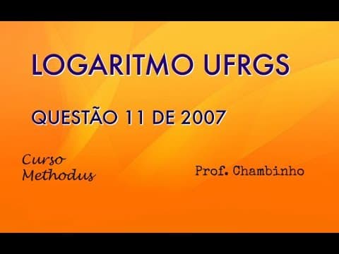 Thumbnail da aula: Questão 11 de 2007 prova de matemática UFRGS - na figura abaixo a área do retângulo sombreado
