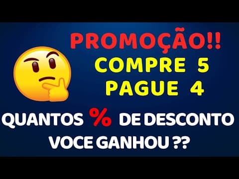 Thumbnail da aula: PORCETAGEM NO DIA A DIA!! DESCONTO REAL, VOCÊ SABE CALCULAR??
