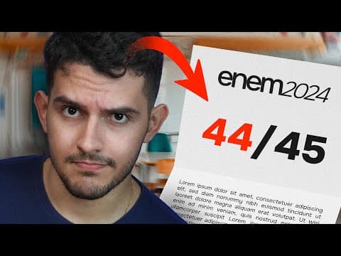 Thumbnail da aula: A ÚNICA QUESTÃO de MATEMÁTICA que eu errei no ENEM