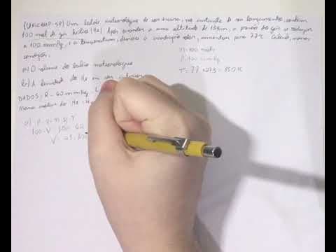 Thumbnail da aula: Questão UNICAMP (QUÍMICA - Gases, Equação de Clapeyron e Densidade)