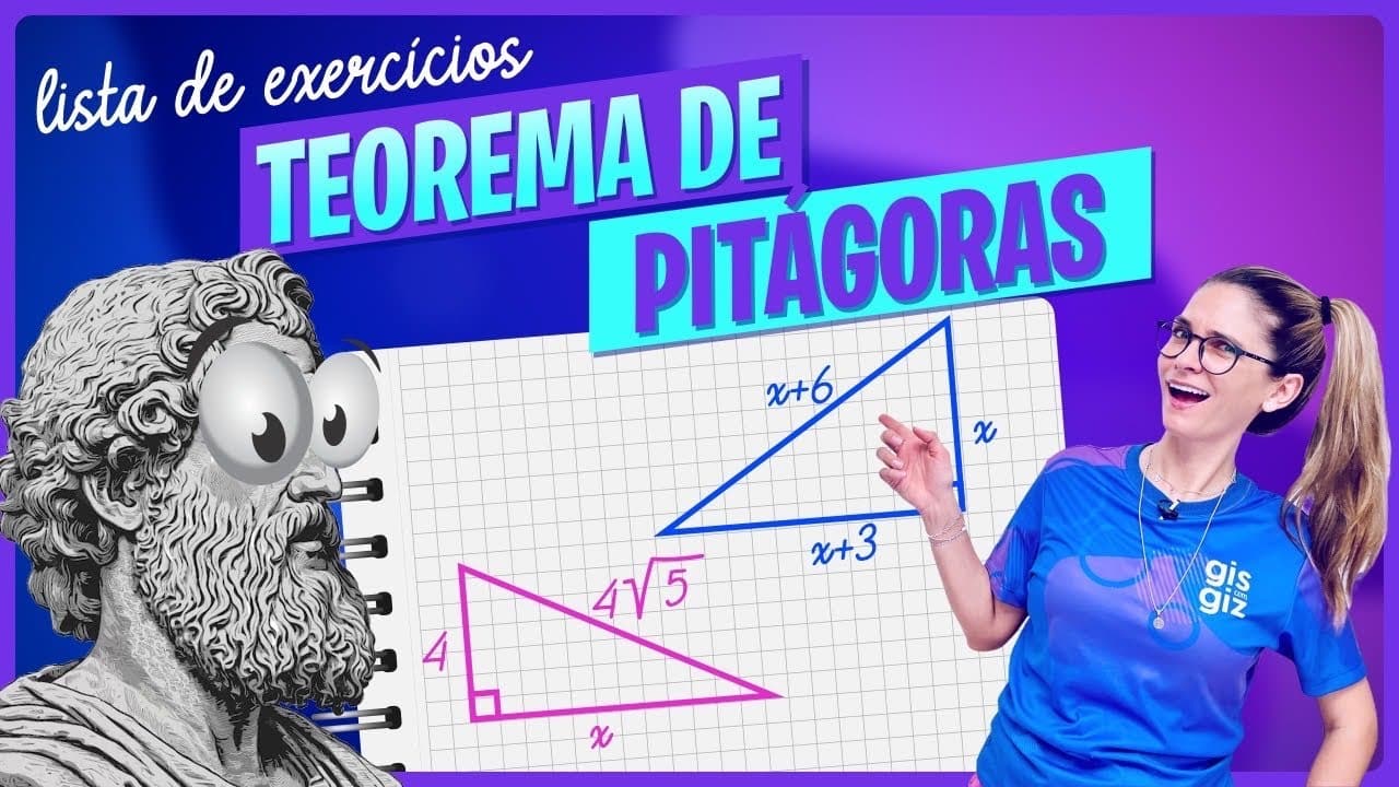 Thumbnail: TEOREMA DE PITÁGORAS - Exercícios para aprender e praticar