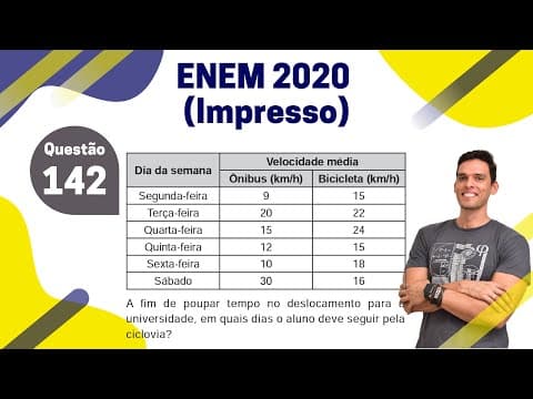 Thumbnail da aula: [7/45] ENEM 2020 Impresso - Questão 142