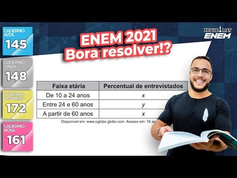 Thumbnail da aula: 🟣 Questão 145 - Caderno Azul | Estatística | MATEMÁTICA ENEM 2021