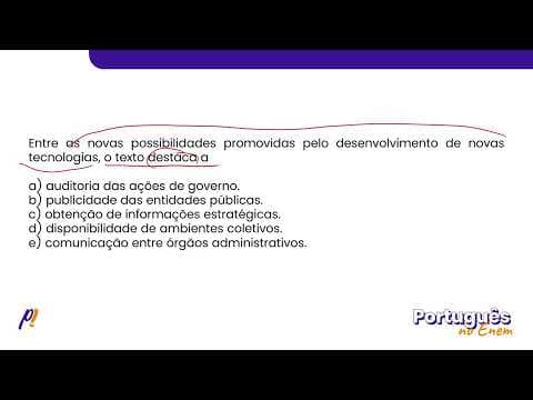 Thumbnail da aula: ENEM 2019 - ESTUDOS DO SENTIDO | O projeto DataViva consiste na oferta de dados oficiais...