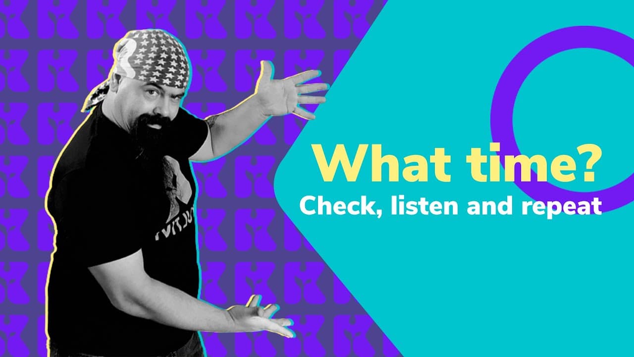 Thumbnail: Inglês 2.0 | Kultivi | What time? Check, listen and repeat | Prof. Rui Ventura