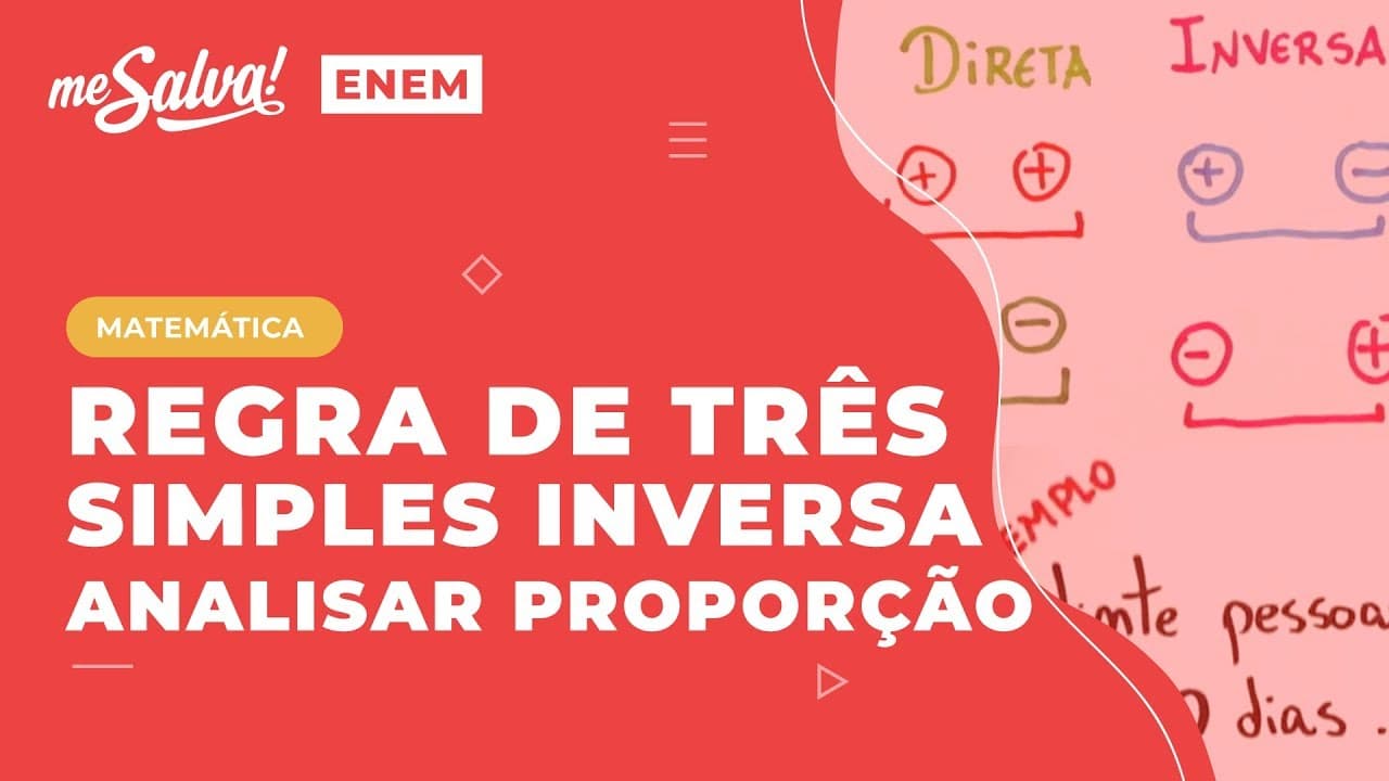 Thumbnail: Regra de Três Simples - Como analisar a proporção RDTA05 Aula 07
