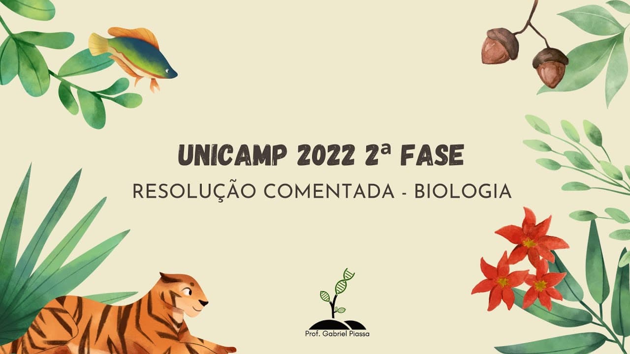 Thumbnail: RESOLUÇÃO UNICAMP 2022 2ª FASE - Resolução Comentada de Biologia