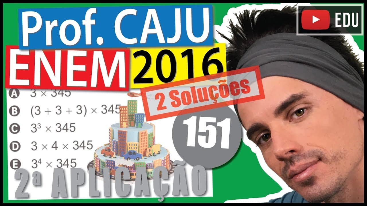 Thumbnail: [ENEM 2016 2Ap] 151 📓 PROGRESSÃO GEOMÉTRICA Para comemorar o aniversário de uma cidade, a