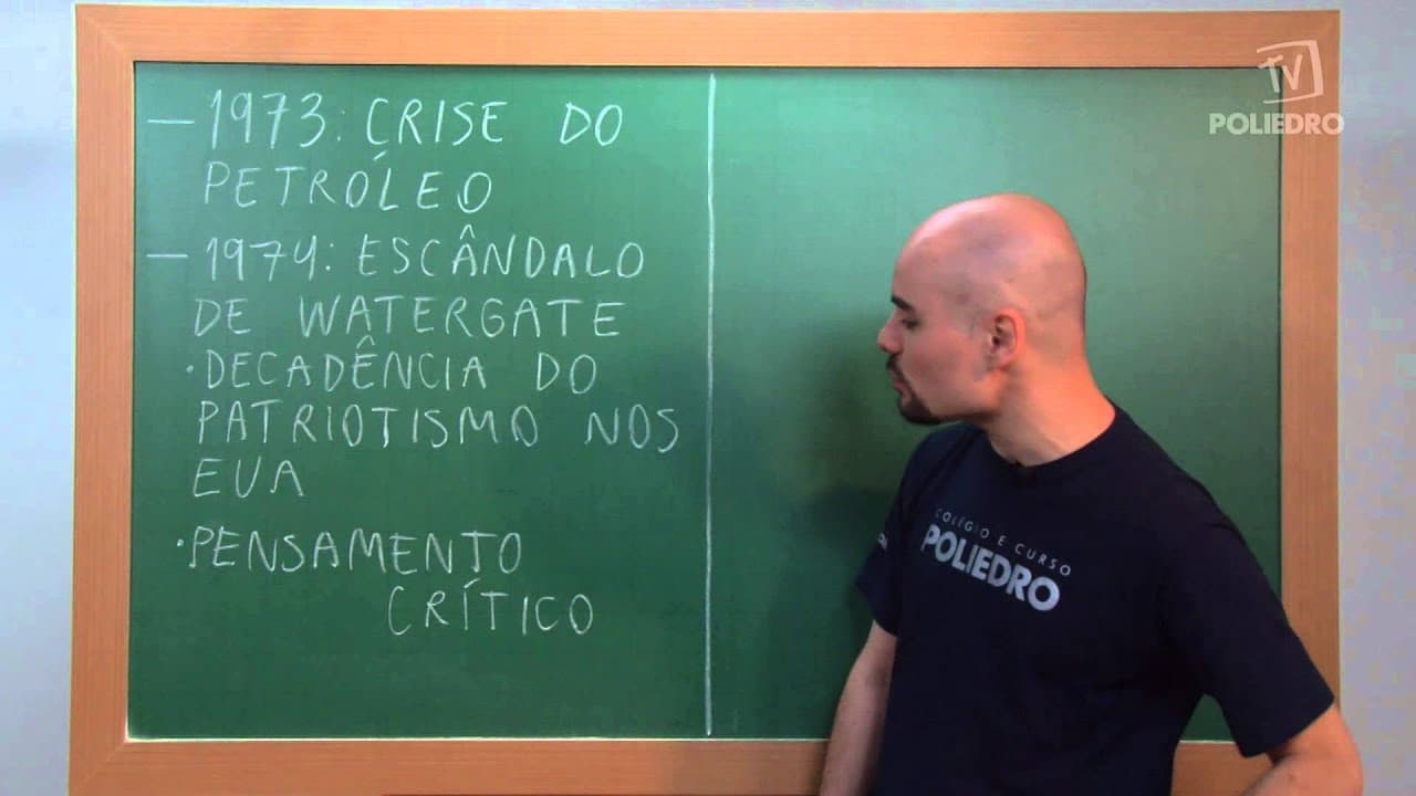 Thumbnail: Videoaulas Poliedro | Enem | Anos 70 -  EUA e o capitalismo em descrédito