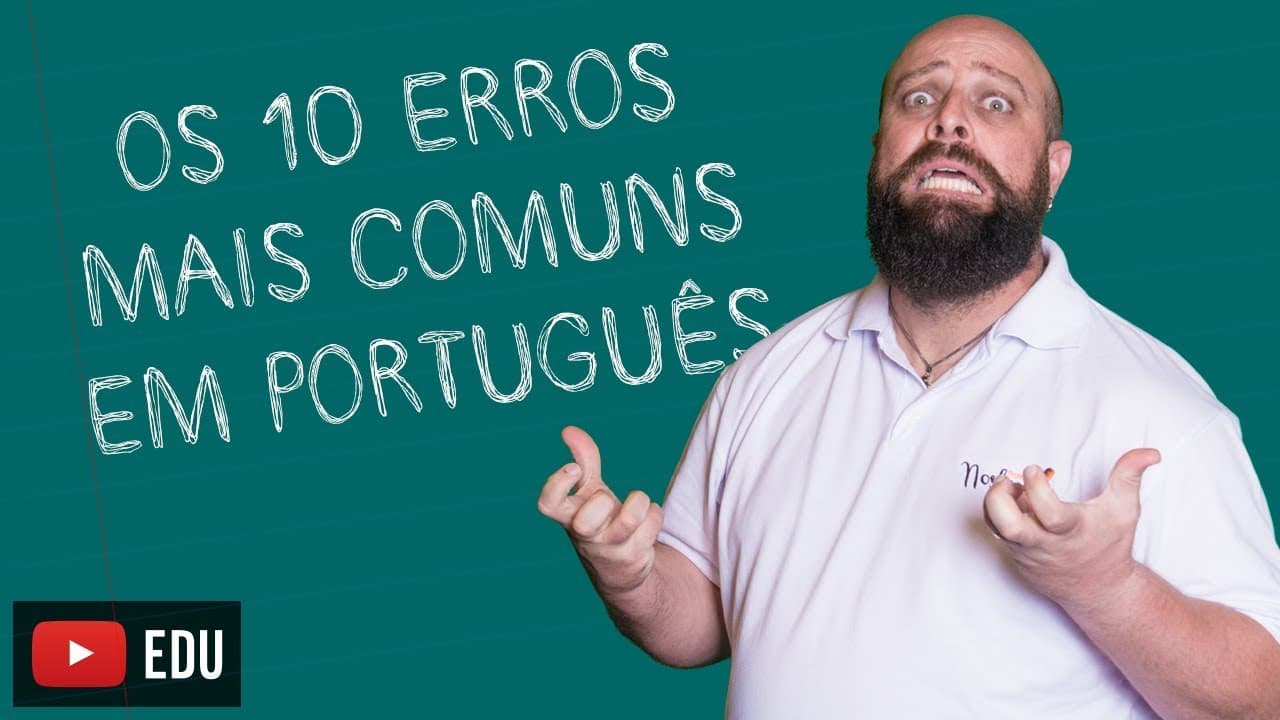 Thumbnail: Os 10 erros mais comuns na Língua Portuguesa [Prof. Noslen]