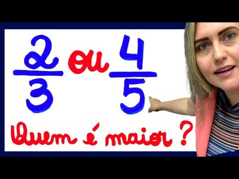 Thumbnail da aula: SABE COMPARAR FRAÇÕES ?? VEM QUE EU TE ENSINO !! Matemática básica todo dia.📚🚀