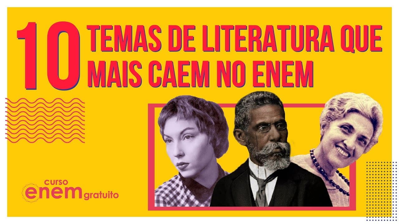 Thumbnail: 10 TEMAS DE LITERATURA QUE MAIS CAEM NO ENEM