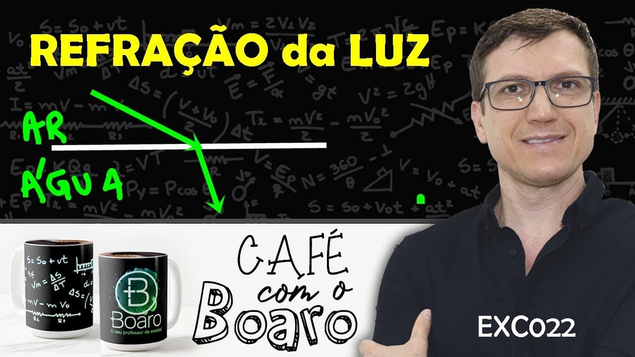 Thumbnail: REFRAÇÃO DA LUZ - Óptica - EXERCÍCIOS para REVISÃO de FÍSICA - EXC022
