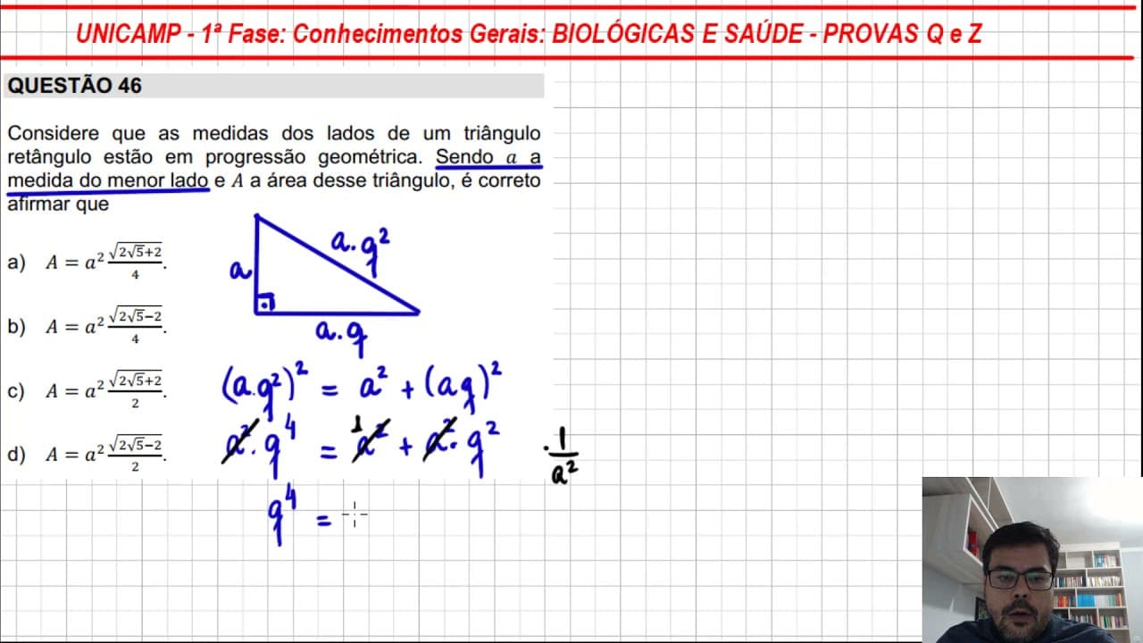Thumbnail: UNICAMP 2021 - QUESTÃO 46 - Matemática (1ª Fase - Provas Q e X - Biológicas) | F