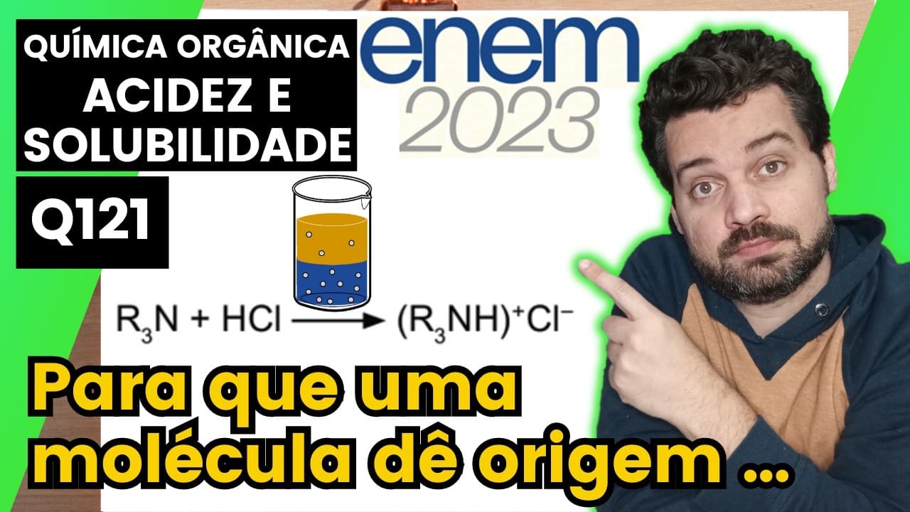 Thumbnail: ✏️ENEM 2023 | Para que uma molécula dê origem a um medicamento de administração oral, além de